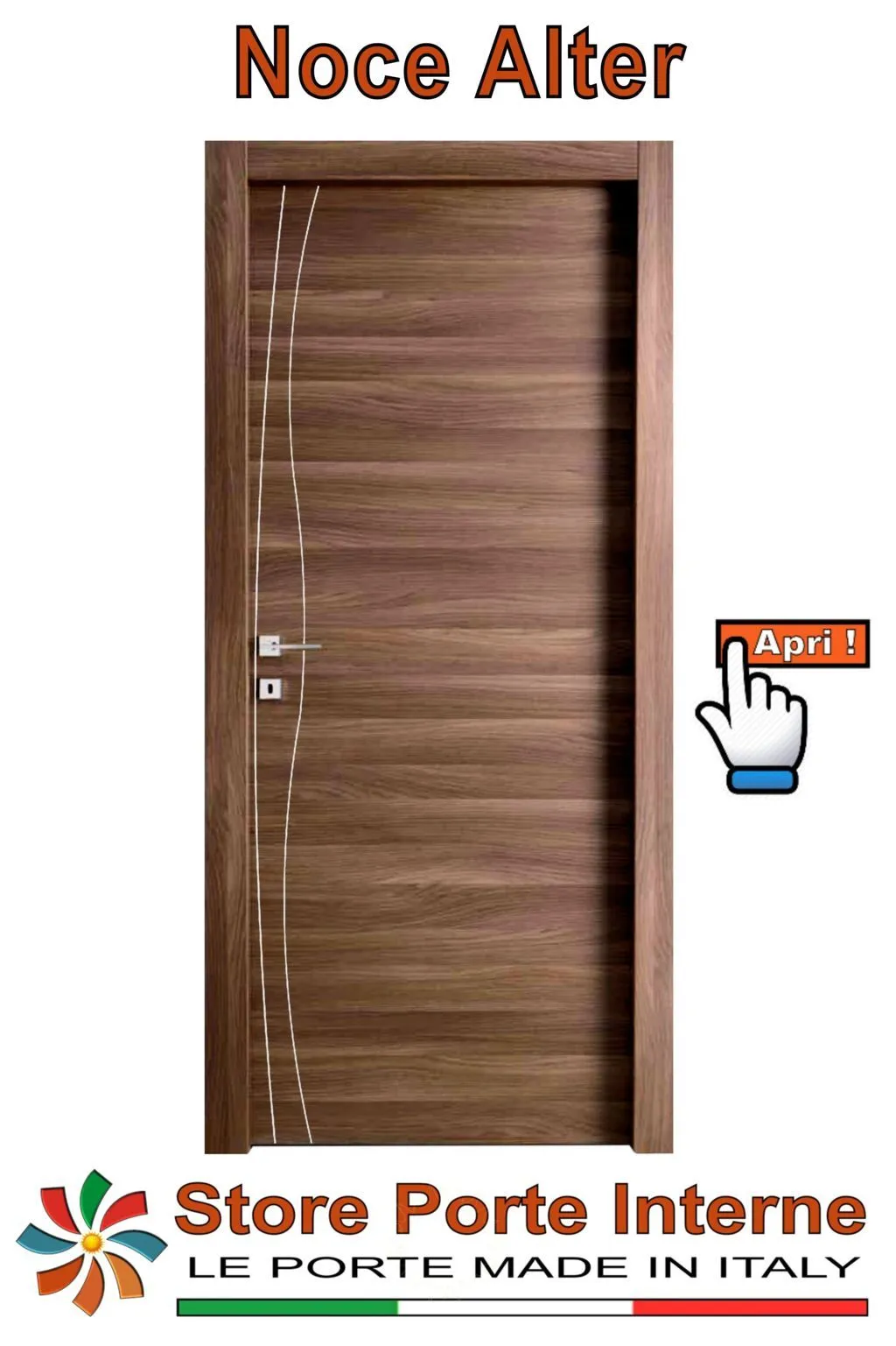 porte laminato inserti Syria noce alter