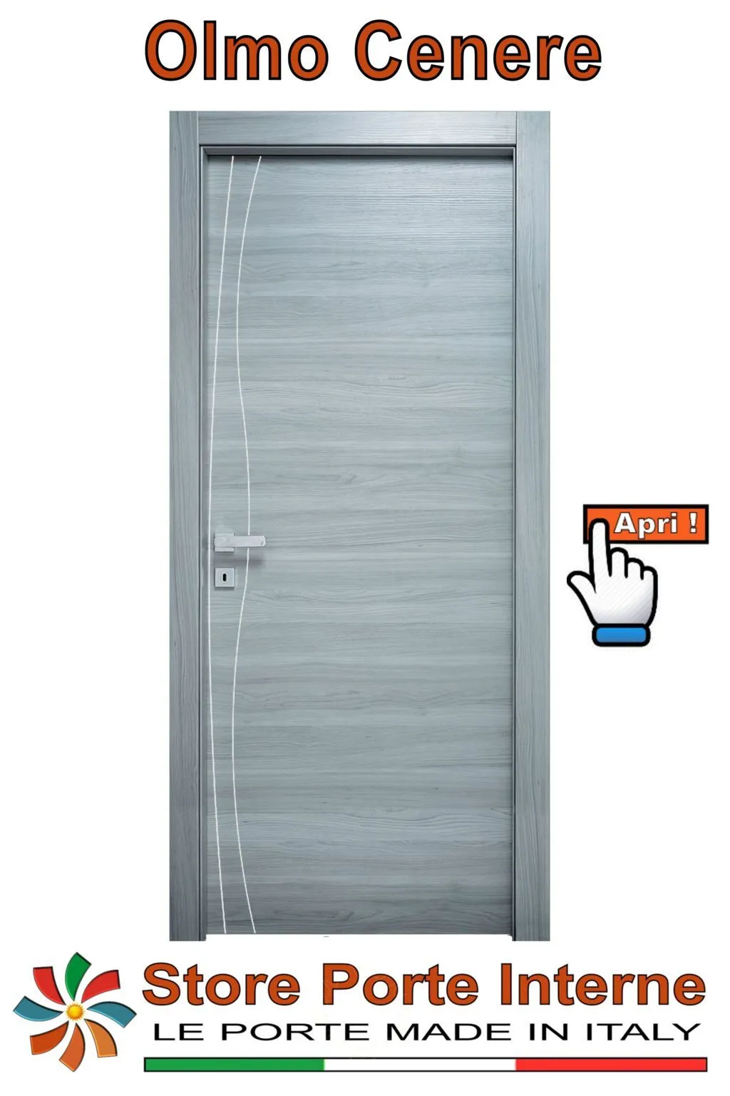 porte laminato inserti Syria olmo cenere