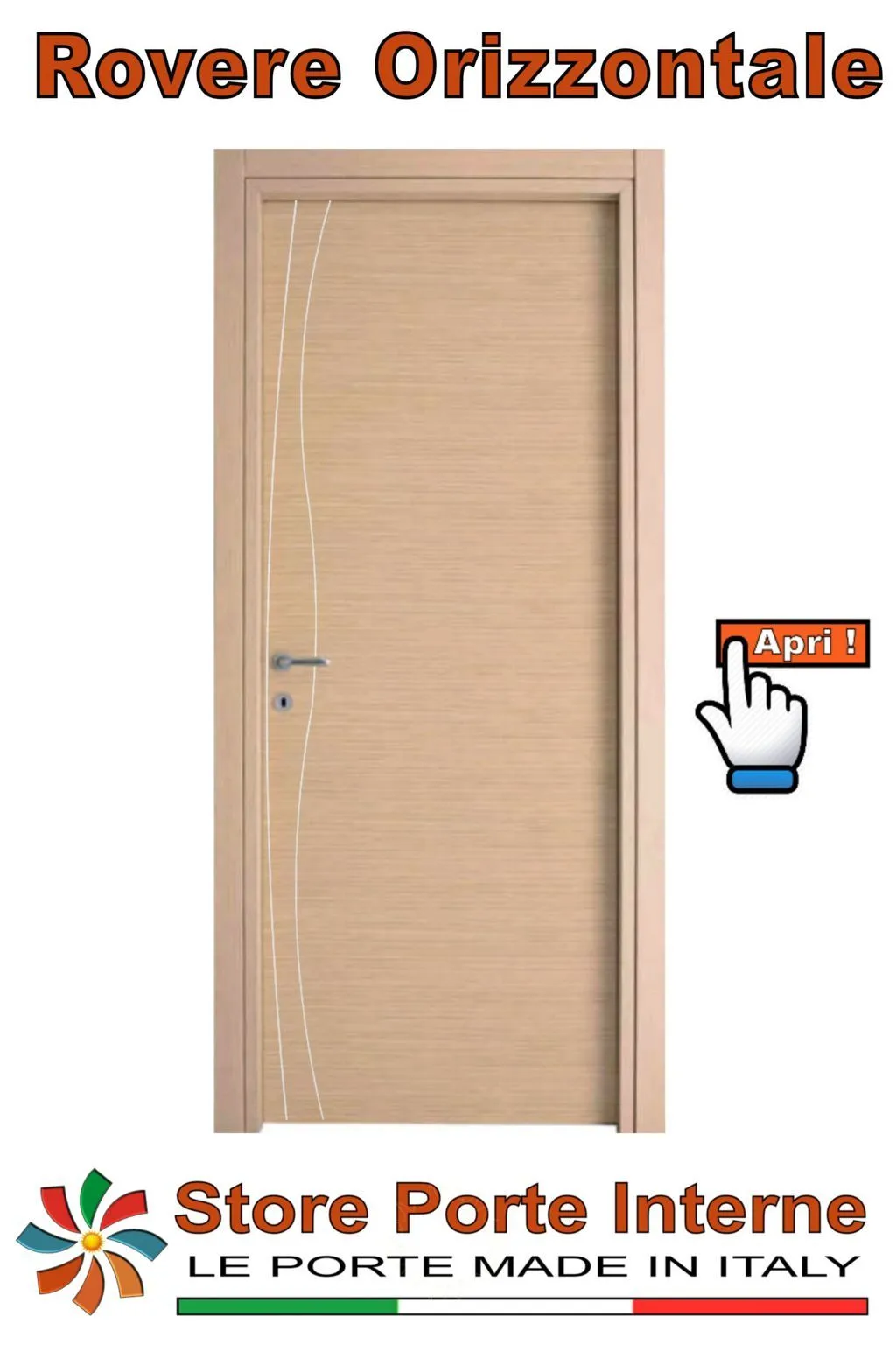 porte laminato inserti Syria rovere orizzontale