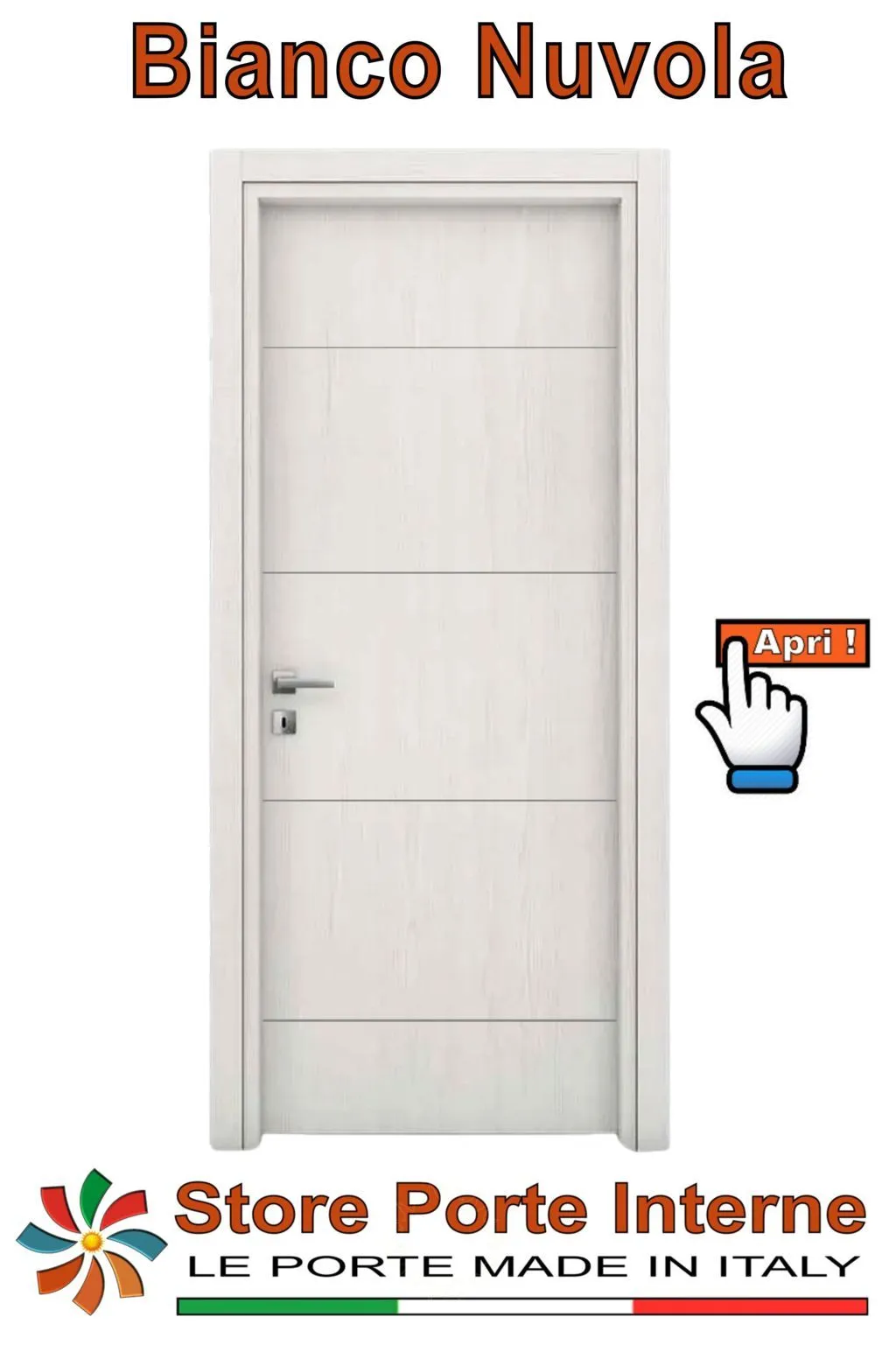 porte laminato inserti tiziana bianco nuvola