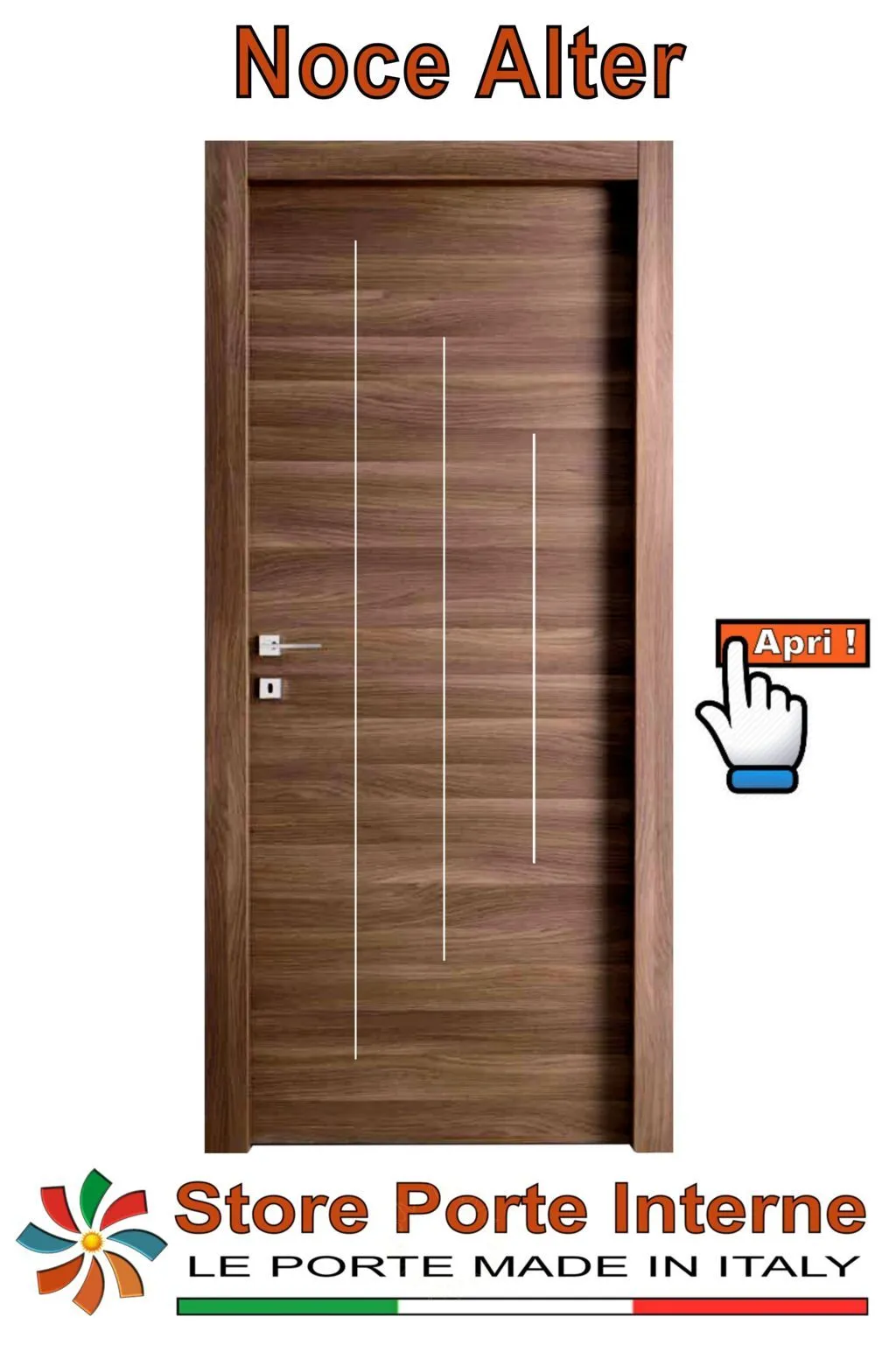 porte laminato inserti Valentina noce alter