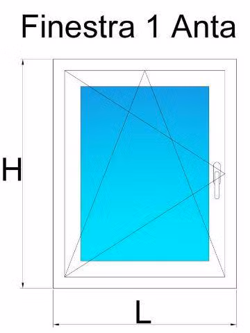 finestra 1 anta bianco venato