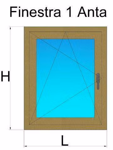 finestra 1 anta metbrush bronzo