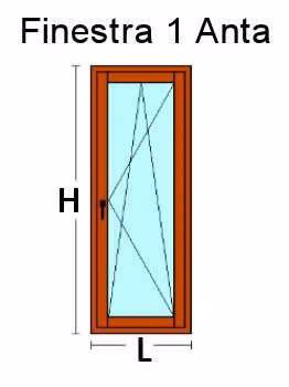 finestra 1 anta in legno lamellare finger joint