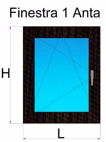 finestra 1 anta rovere montana