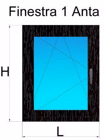 finestra 1 anta testa di moro