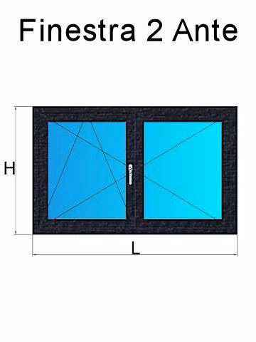 finestra 2 ante grigio antracite venato