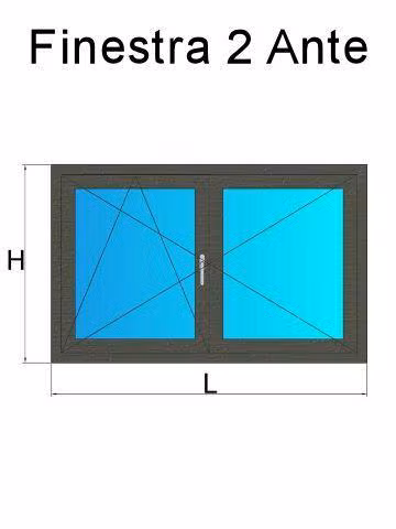 finestra 2 ante grigio quarzo