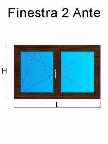 finestra 2 ante noce