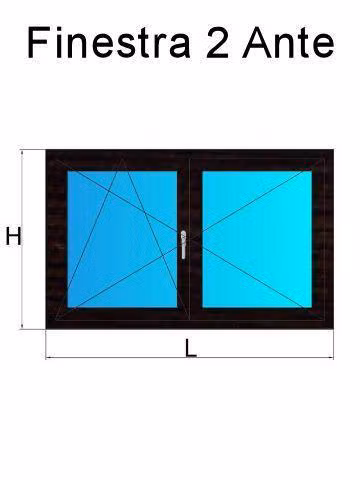 finestra 2 ante rovere montana