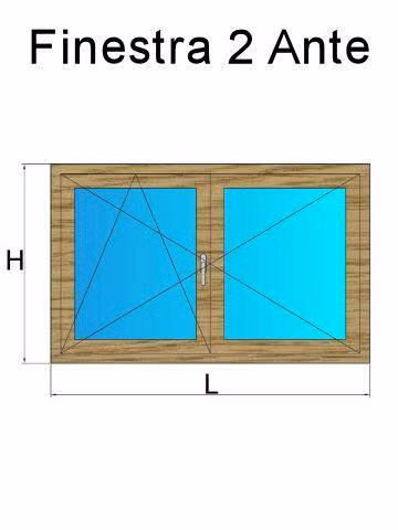 finestra 2 ante rovere naturale