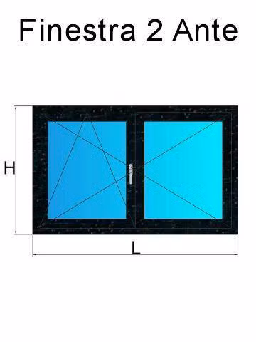 finestra 2 ante verde abete