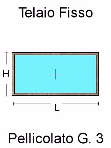 Telaio Fisso in PVC Colori Extra Standard