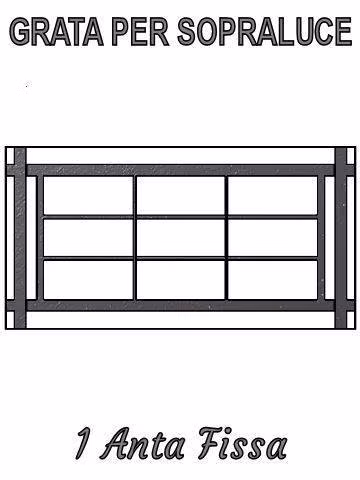 inferriata fissa per sopraluce 1 anta