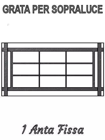 inferriata fissa per sopraluce 1 anta
