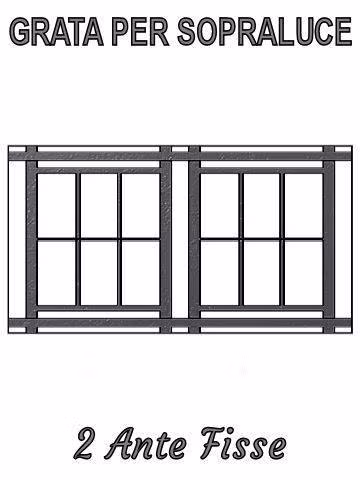inferriata fissa per sopraluce 2 ante