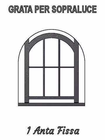 inferriata fissa sagomata per sopraluce 1 anta