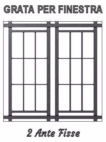 Inferriata Fissa per Finestra 2 Ante