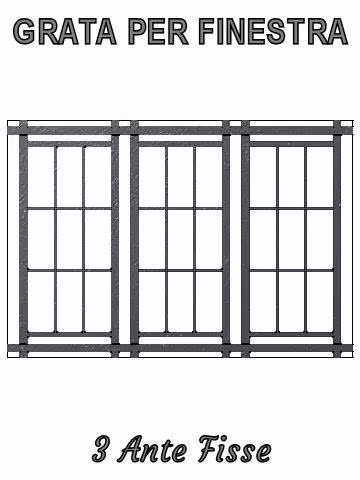 Inferriata Fissa per Finestra 3 Ante