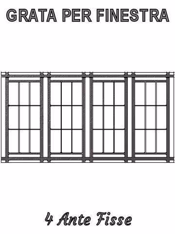Inferriata Fissa per Finestra 4 Ante