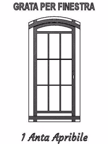 grata sagomata per finestra 1 anta