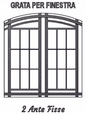 inferriata fissa sagomata per finestra 2 ante