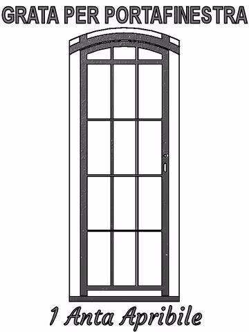 inferriata sagomata per portafinestra 1 anta