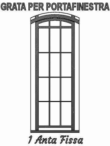 inferriata sagomata fissa per portafinestra 1 ante 
