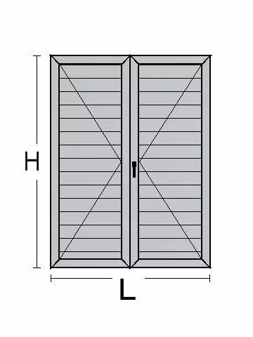 Persiana in Alluminio per Finestra 2 Anta