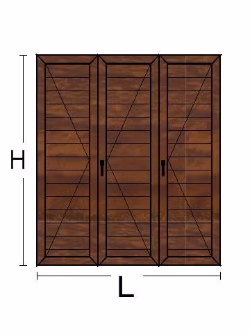 Persiana in Alluminio per Finestra 3 Ante