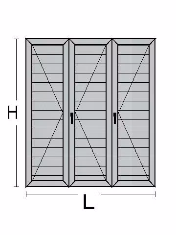Persiana in Alluminio per Finestra 3 Ante