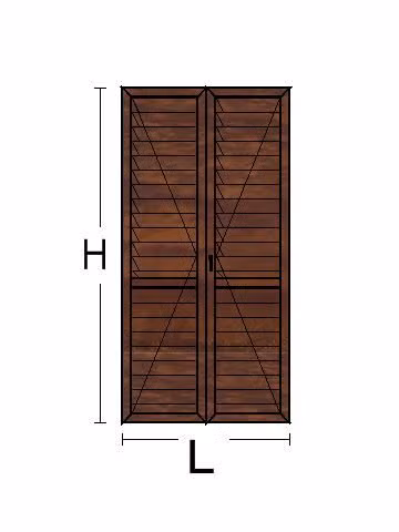 Persiana in Alluminio per Portafinestra 2 Ante effetto legno