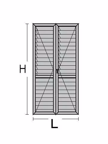 Persiana in Alluminio per Portafinestra 2 Ante