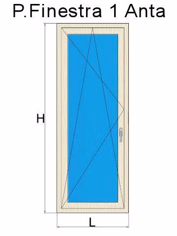 porta finestra 1 anta avorio