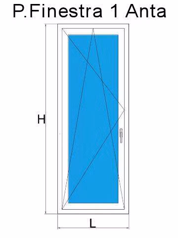 porta finestra 1 anta bianco venato
