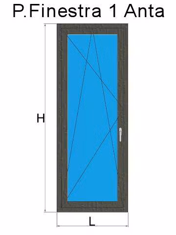 porta finestra 1 anta grigio quarzo 