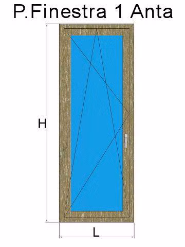 porta finestra 1 anta metbrush bronzo
