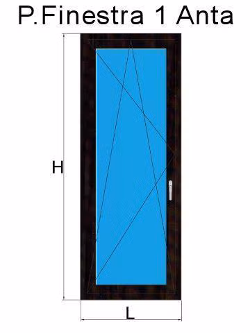 porta finestra 1 anta rovere montana