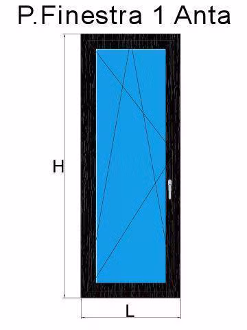 porta finestra 1 anta testa di moro