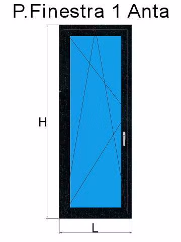 porta finestra 1 anta verde abete