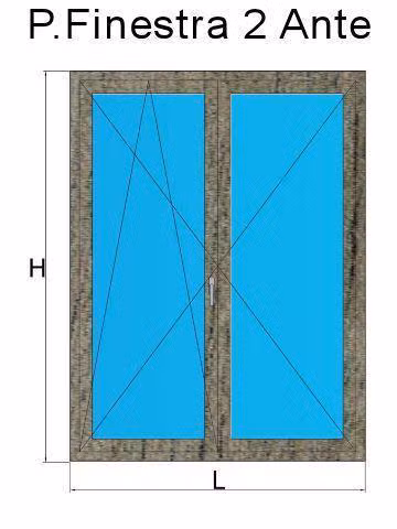 porta finestra 2 anta anteak