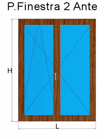 porta finestra 2 anta douglas