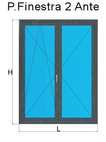 porta finestra 2 anta grigio basalto