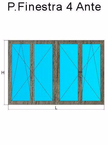 Porta Finestra 4 Ante anteak