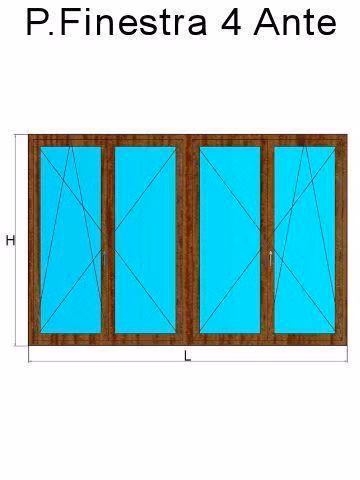 Porta Finestra 4 Ante douglas