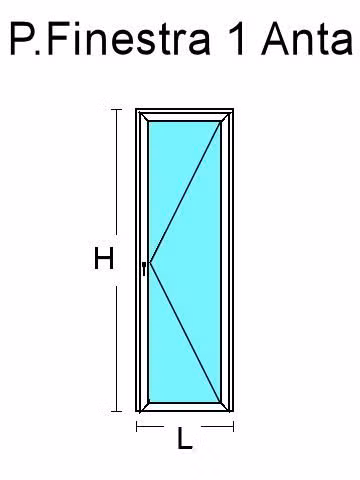 Portafinestra 1 Anta in Alluminio a Taglio Freddo