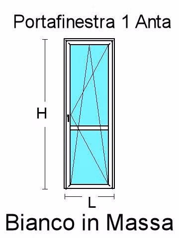 Porta Finestra 1 Anta in PVC