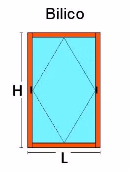finestra a bilico in legno lamellare finger joint