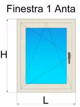 finestra 1 anta avorio venato
