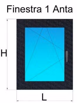 finestra 1 anta grigio antracite venato